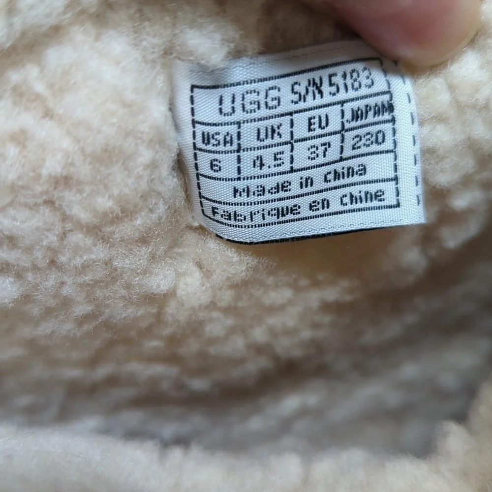 UGG Australia Kona Brown sheepskin winter boots womans size 6 EU 37